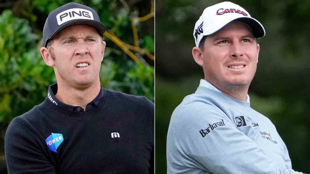 Seamus Power (left) and Joel Dahmen are shown in 2022.